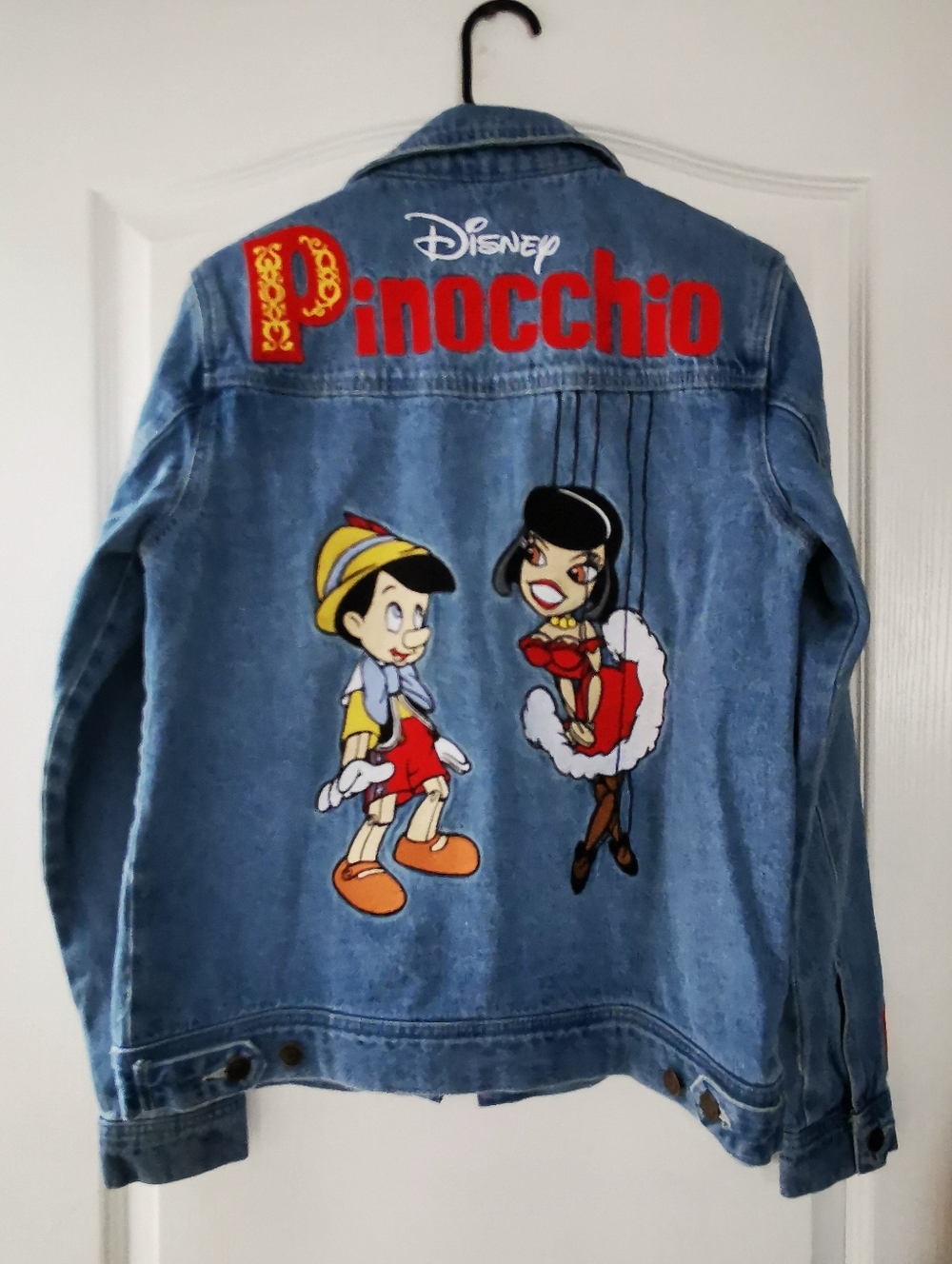 Disney x Cakeworthy Pinocchio 85th Anniversary Denim Jacket size M - Picture 8 of 10